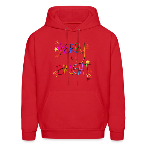 Merry and Bright Adult Sweatshirt - red