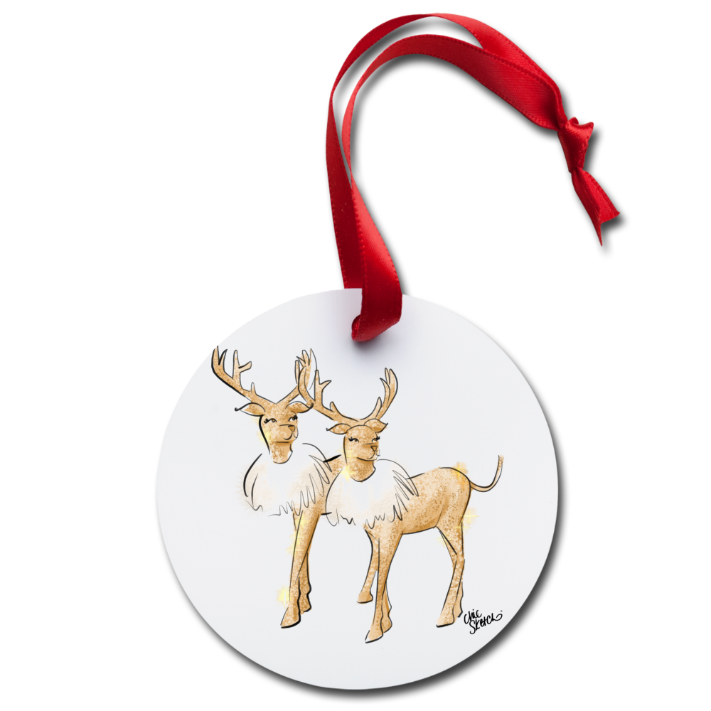 Believe Holiday Ornament - white