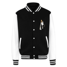 Load image into Gallery viewer, Just Hoods Heavyweight Letterman Jacket - black/white