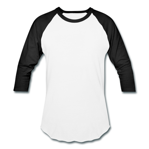 Unisex Baseball T-Shirt - white/black