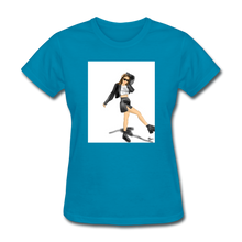 Load image into Gallery viewer, Shadow Crewneck T-shirt - turquoise