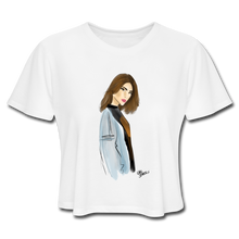 Load image into Gallery viewer, Women&#39;s Cropped T-Shirt - white