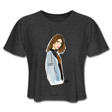 Load image into Gallery viewer, Women&#39;s Cropped T-Shirt - deep heather