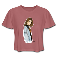 Load image into Gallery viewer, Women&#39;s Cropped T-Shirt - mauve
