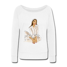 Load image into Gallery viewer, Women&#39;s Wideneck Sweatshirt - white
