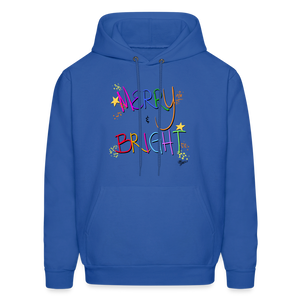 Merry and Bright Adult Sweatshirt - royal blue