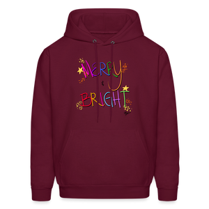Merry and Bright Adult Sweatshirt - burgundy