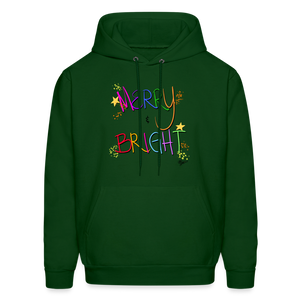 Merry and Bright Adult Sweatshirt - forest green