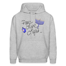 Load image into Gallery viewer, Peace Love Light Adult Hoodie - heather gray