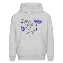 Load image into Gallery viewer, Peace Love Light Adult Hoodie - ash 