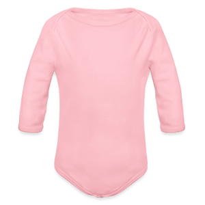 Organic Long Sleeve Baby Bodysuit - light pink