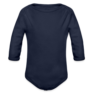 Organic Long Sleeve Baby Bodysuit - dark navy